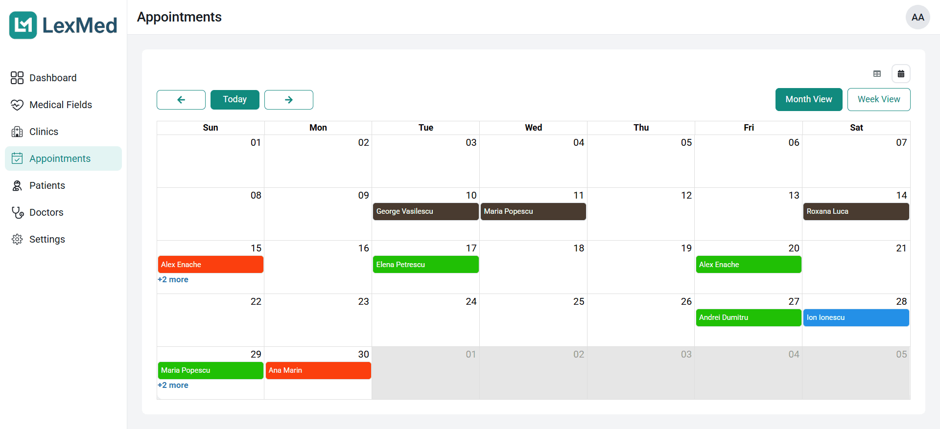 Desktop - Appointment Calendar