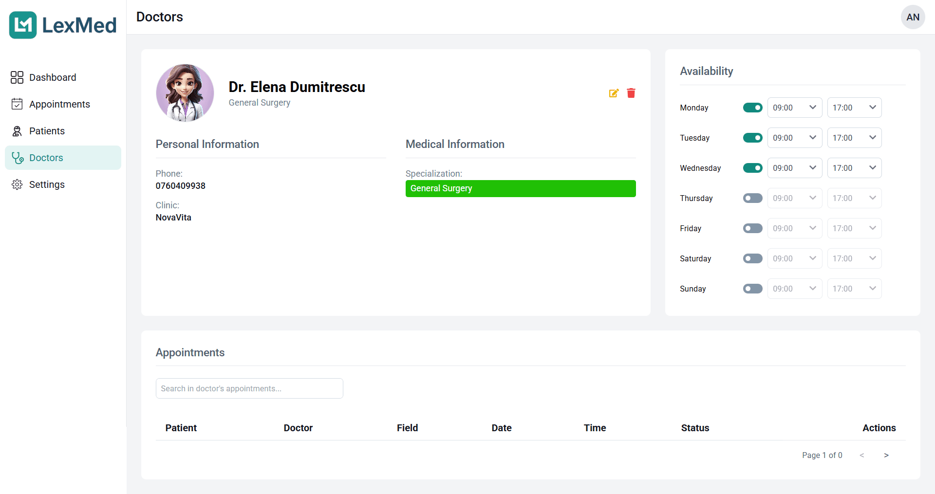 Desktop - Doctor Details