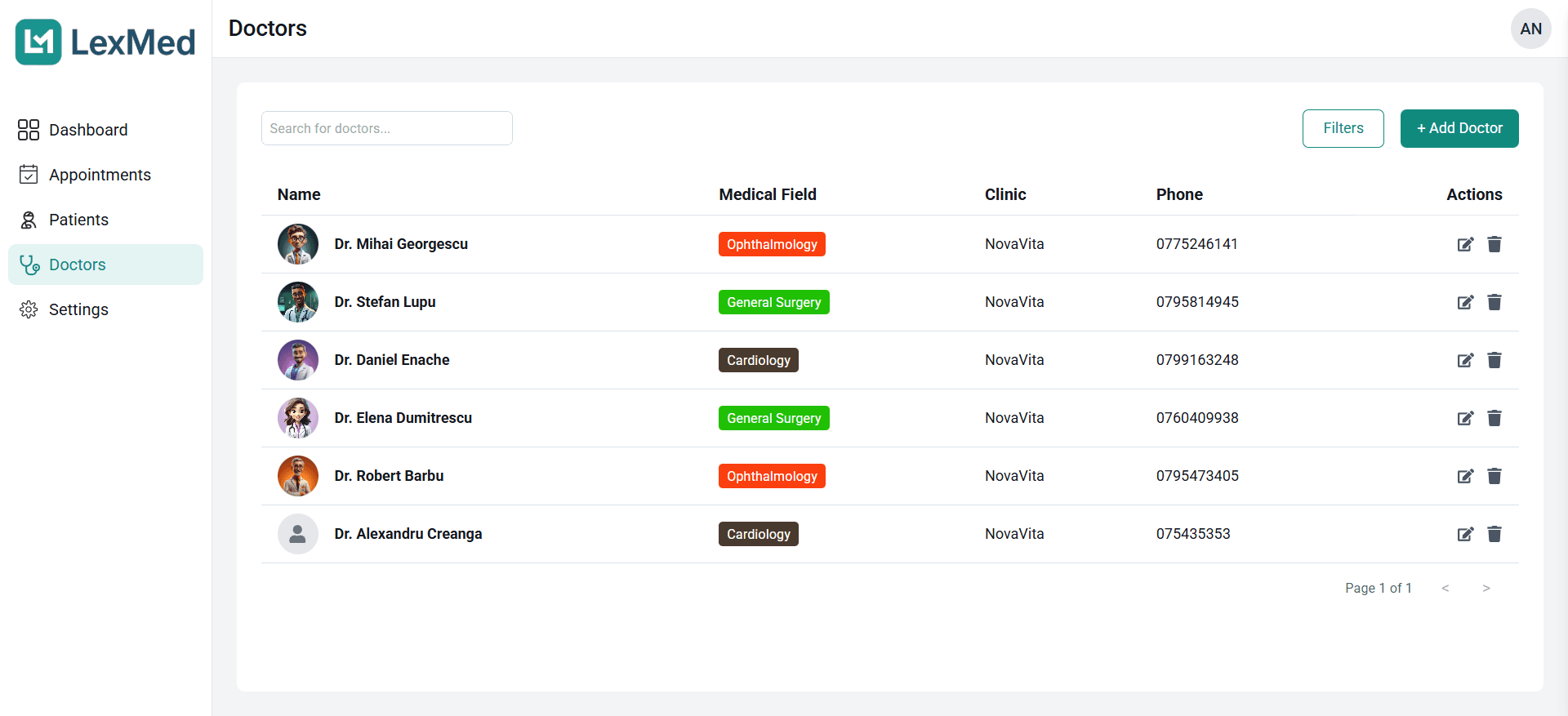 Desktop - Doctor Listing
